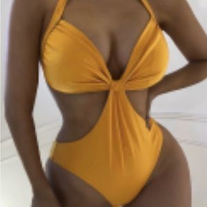 🧡 New  Bella Donna Gold one piece swimsuit
